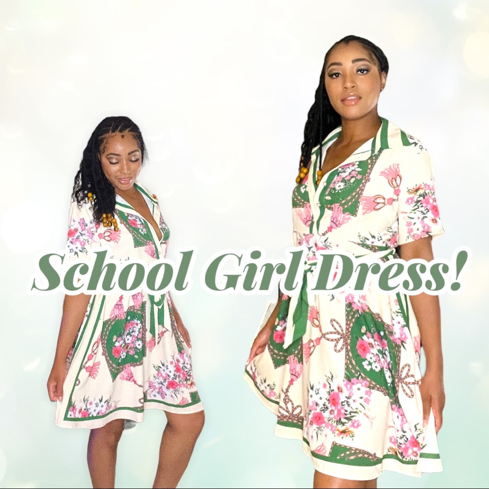Floral Dress Button-Up Shirt Dress